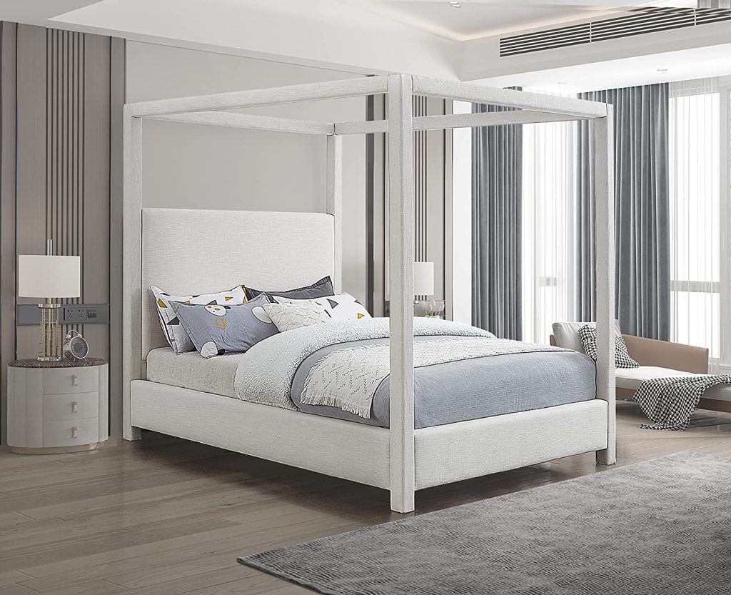 Fascinating White Canopy Bed Queen Pictures
